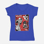 Spirit World Detectives-Womens-V-Neck-Tee-Astrobot Invention