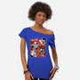 Spirit World Detectives-Womens-Off Shoulder-Tee-Astrobot Invention