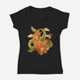 The Dragon Ramen-Womens-V-Neck-Tee-leepianti