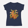 The Dragon Ramen-Womens-V-Neck-Tee-leepianti