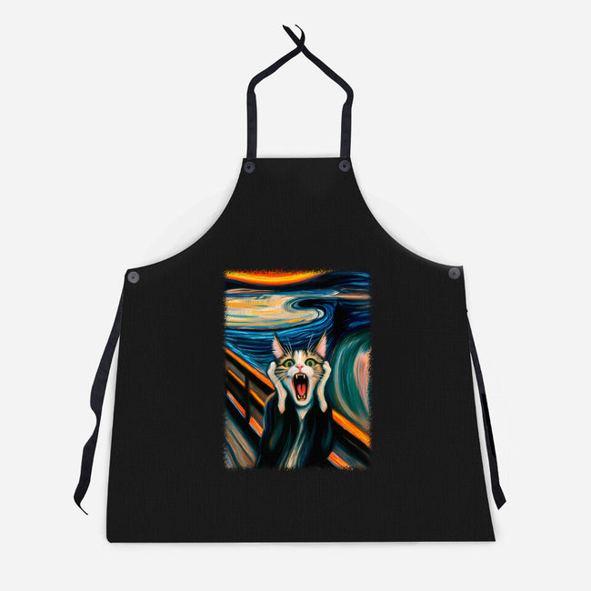 The Scream Of The Cat-Unisex-Kitchen-Apron-ALMIKO