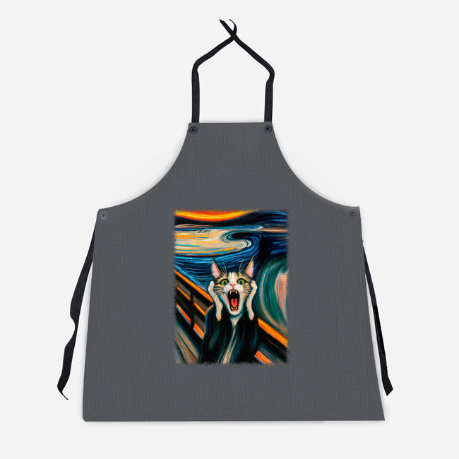 The Scream Of The Cat-Unisex-Kitchen-Apron-ALMIKO