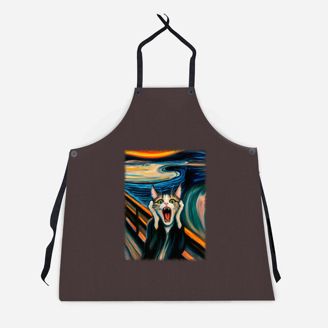 The Scream Of The Cat-Unisex-Kitchen-Apron-ALMIKO