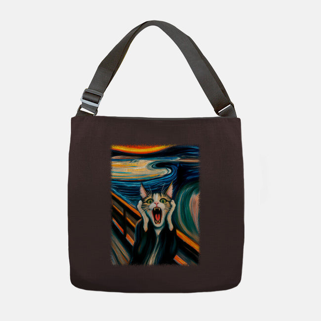 The Scream Of The Cat-None-Adjustable Tote-Bag-ALMIKO