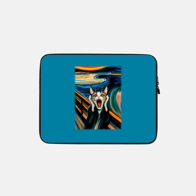 The Scream Of The Cat-None-Zippered-Laptop Sleeve-ALMIKO