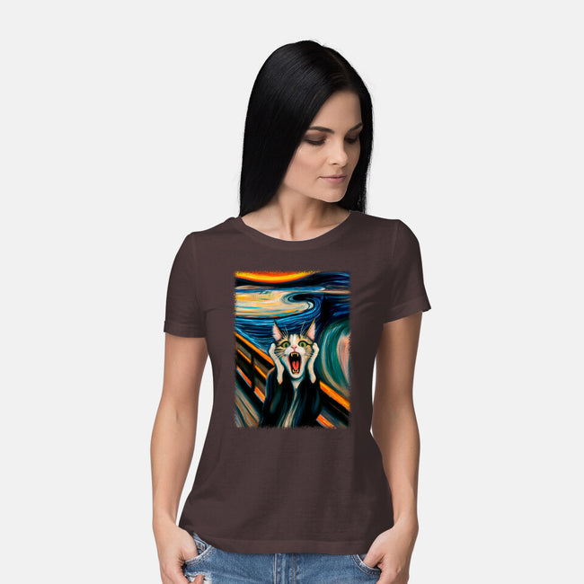 The Scream Of The Cat-Womens-Basic-Tee-ALMIKO