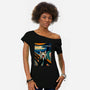The Scream Of The Cat-Womens-Off Shoulder-Tee-ALMIKO