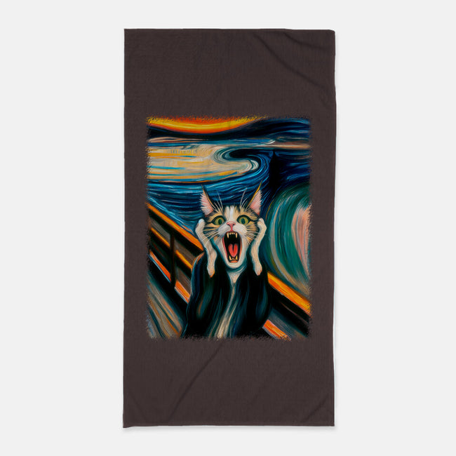 The Scream Of The Cat-None-Beach-Towel-ALMIKO