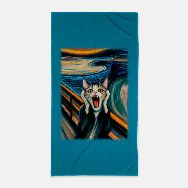 The Scream Of The Cat-None-Beach-Towel-ALMIKO