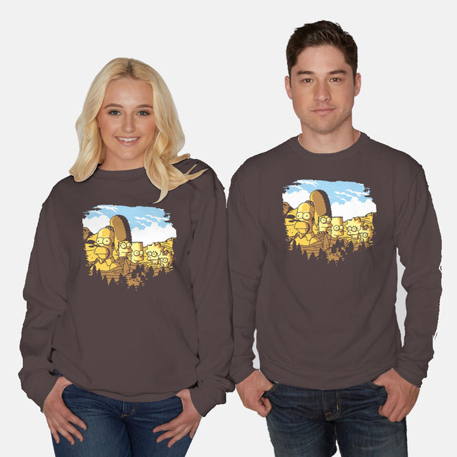 Mount Simpsons-Unisex-Crew Neck-Sweatshirt-dalethesk8er