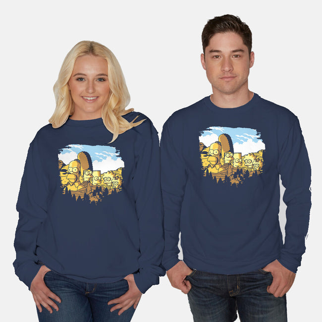 Mount Simpsons-Unisex-Crew Neck-Sweatshirt-dalethesk8er