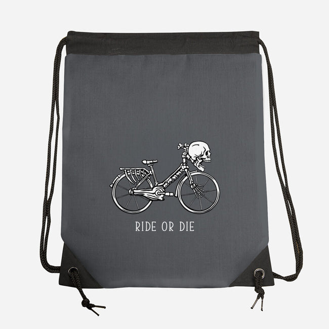 Bike Skeleton-None-Drawstring-Bag-tobefonseca