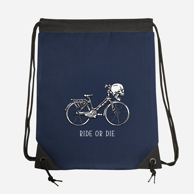 Bike Skeleton-None-Drawstring-Bag-tobefonseca