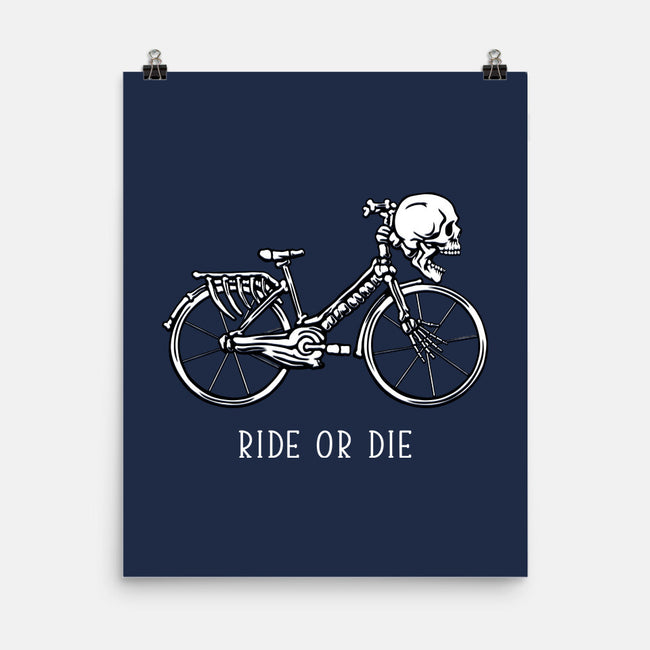 Bike Skeleton-None-Matte-Poster-tobefonseca