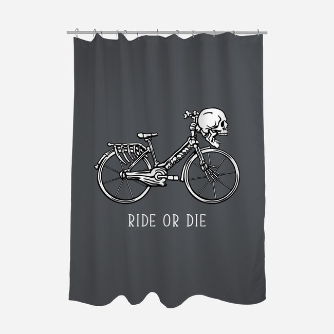 Bike Skeleton-None-Polyester-Shower Curtain-tobefonseca