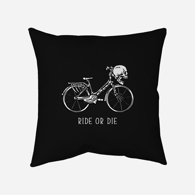 Bike Skeleton-None-Non-Removable Cover w Insert-Throw Pillow-tobefonseca