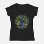 A Warrior In The Forest-Womens-V-Neck-Tee-rmatix