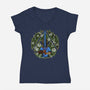 A Warrior In The Forest-Womens-V-Neck-Tee-rmatix