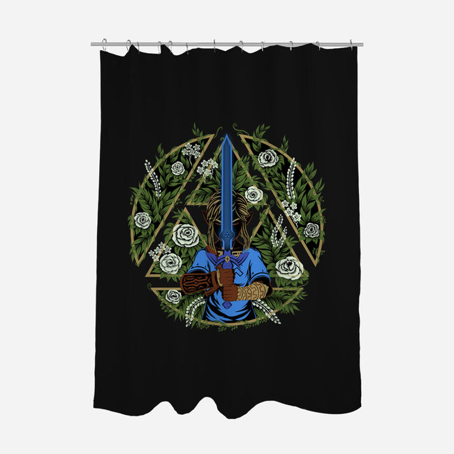 A Warrior In The Forest-None-Polyester-Shower Curtain-rmatix