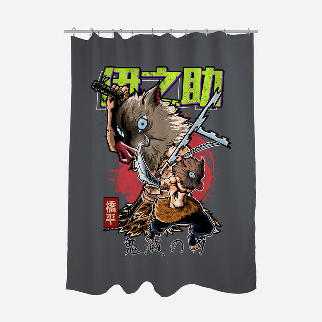 The Inosuke Blades-None-Polyester-Shower Curtain-Diego Oliver