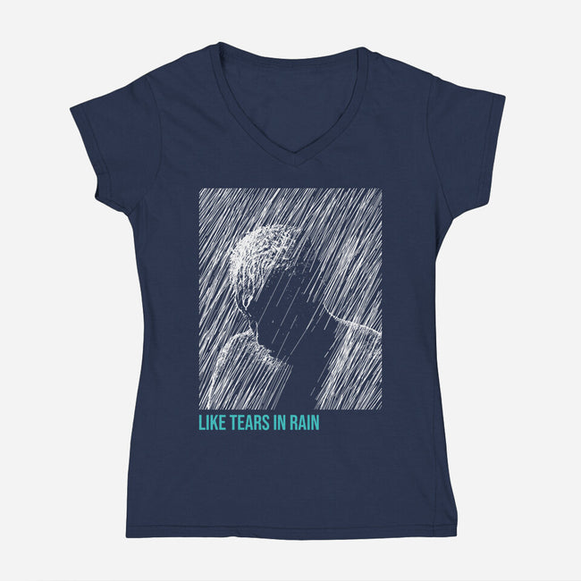 Like Tears In Rain-Womens-V-Neck-Tee-Tronyx79