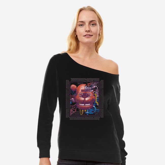 Freddy Machine-Womens-Off Shoulder-Sweatshirt-Samuel