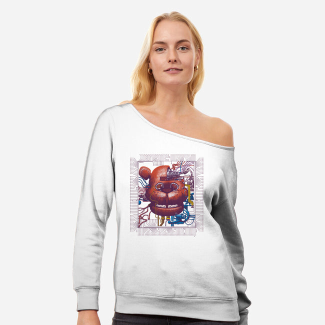 Freddy Machine-Womens-Off Shoulder-Sweatshirt-Samuel