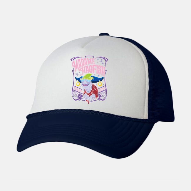 Madame Hagfish-Unisex-Trucker-Hat-arace