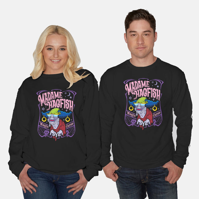 Madame Hagfish-Unisex-Crew Neck-Sweatshirt-arace