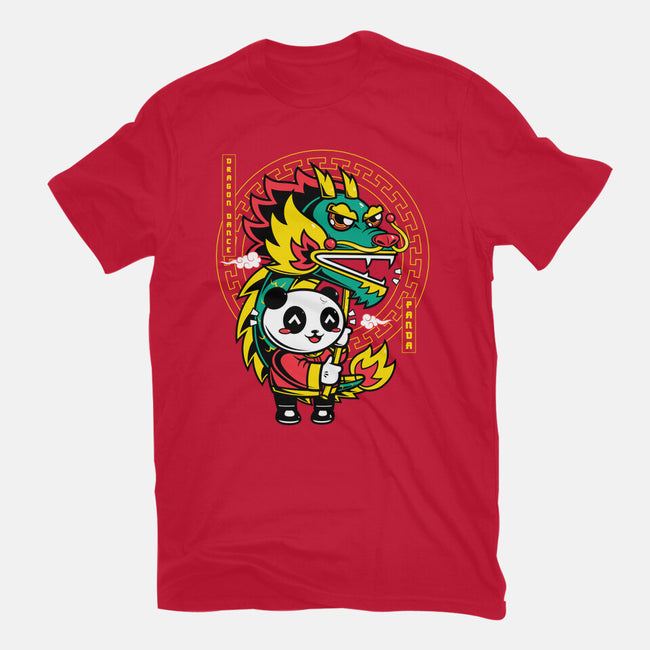 Dragon Dance Panda-Womens-Fitted-Tee-krisren28