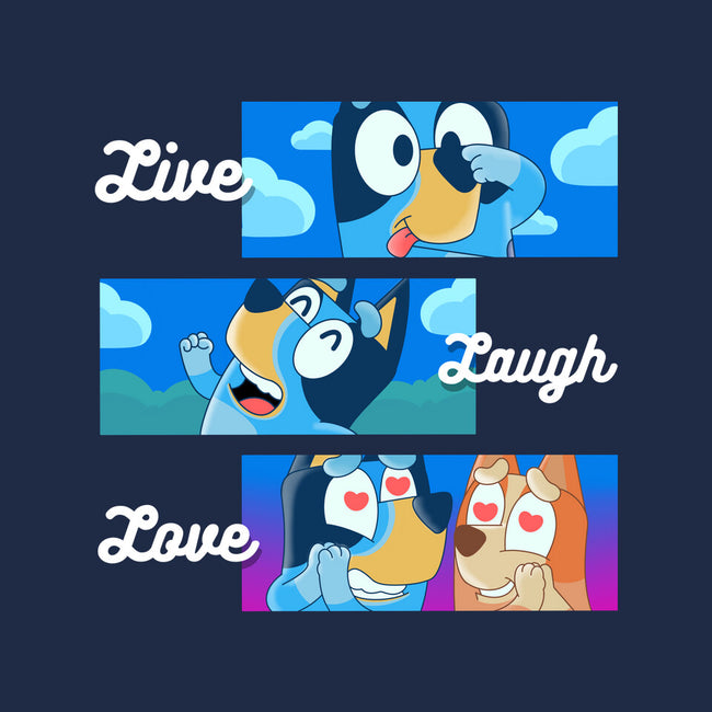 Live Laugh Love Bluey-Womens-V-Neck-Tee-Tri haryadi