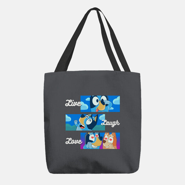 Live Laugh Love Bluey-None-Basic Tote-Bag-Tri haryadi