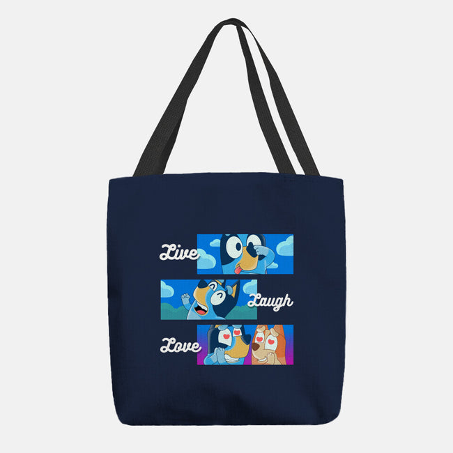 Live Laugh Love Bluey-None-Basic Tote-Bag-Tri haryadi