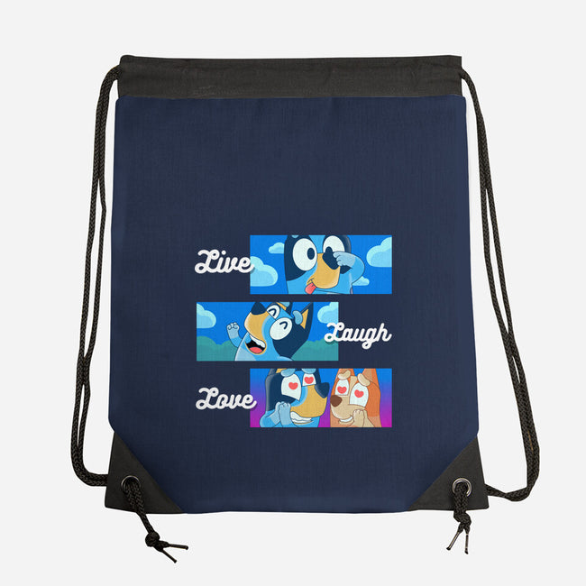 Live Laugh Love Bluey-None-Drawstring-Bag-Tri haryadi