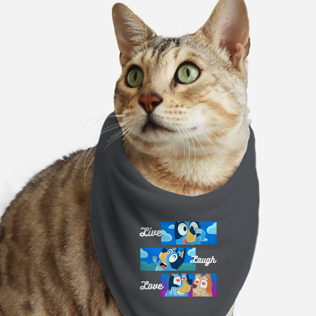 Live Laugh Love Bluey-Cat-Bandana-Pet Collar-Tri haryadi