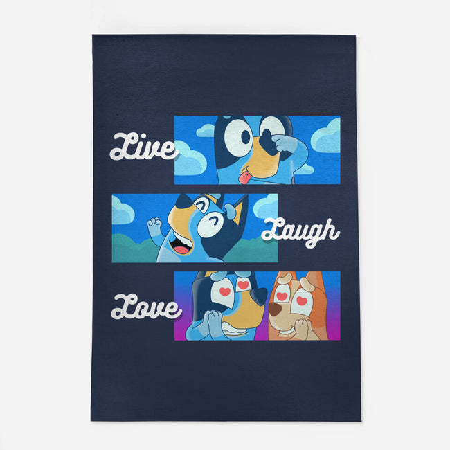 Live Laugh Love Bluey-None-Outdoor-Rug-Tri haryadi