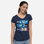 Live Laugh Love Bluey-Womens-V-Neck-Tee-Tri haryadi