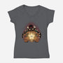 Bowser Star-Womens-V-Neck-Tee-rmatix