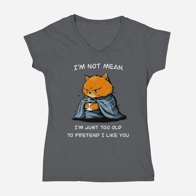 I'm Just Too Old-Womens-V-Neck-Tee-fanfabio