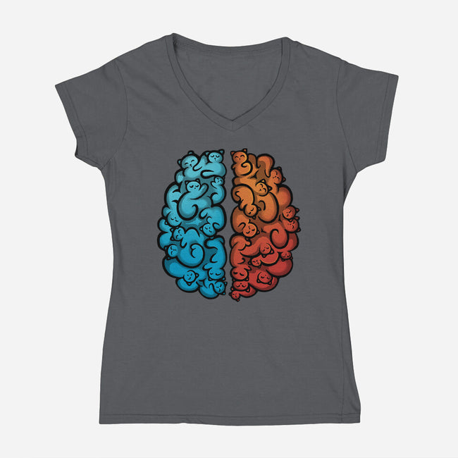 Cats In My Mind-Womens-V-Neck-Tee-erion_designs