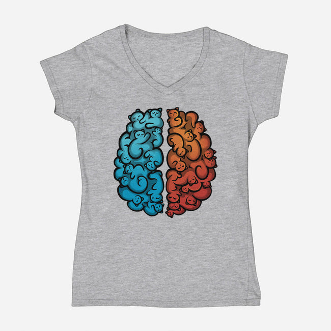 Cats In My Mind-Womens-V-Neck-Tee-erion_designs