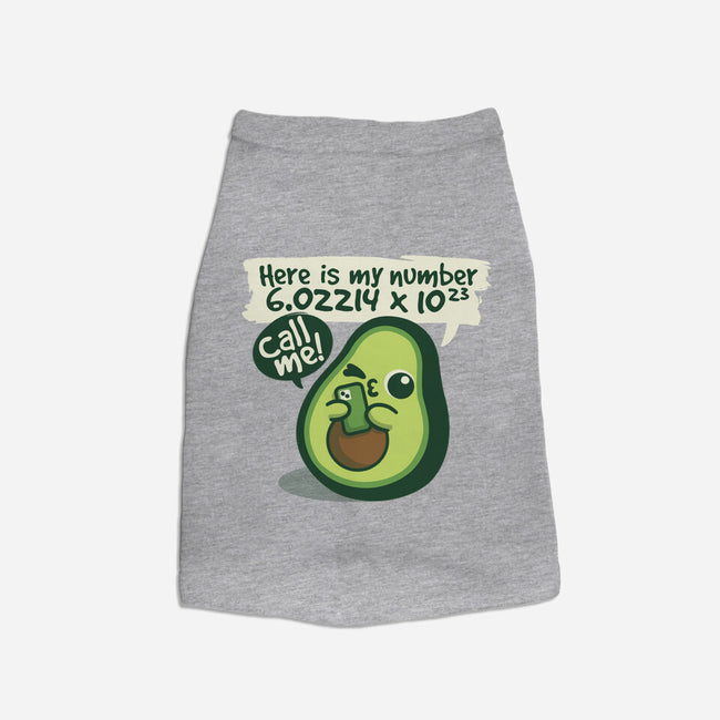 Call Me Avocado Number-Dog-Basic-Pet Tank-NemiMakeit