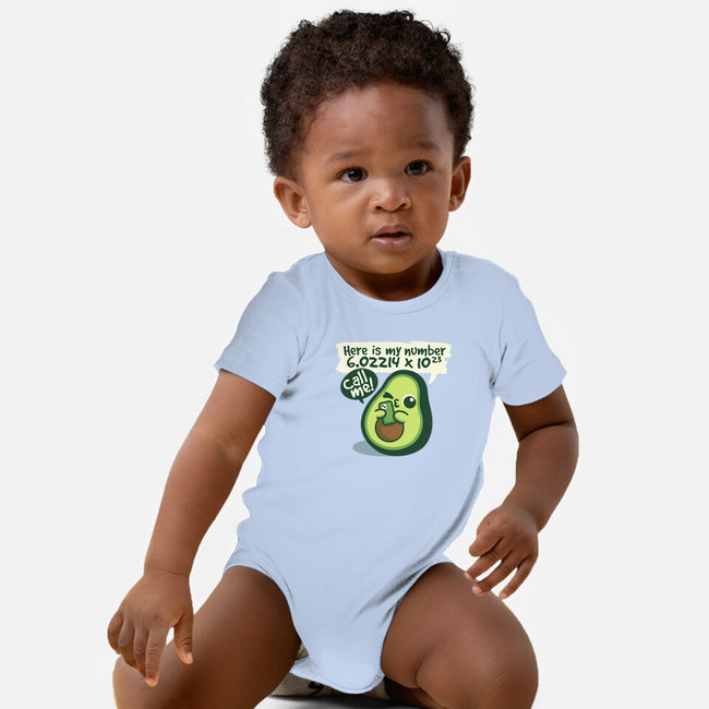 Call Me Avocado Number-Baby-Basic-Onesie-NemiMakeit