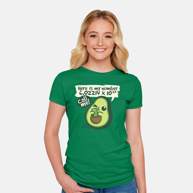 Call Me Avocado Number-Womens-Fitted-Tee-NemiMakeit