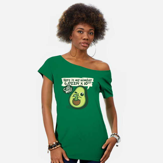 Call Me Avocado Number-Womens-Off Shoulder-Tee-NemiMakeit