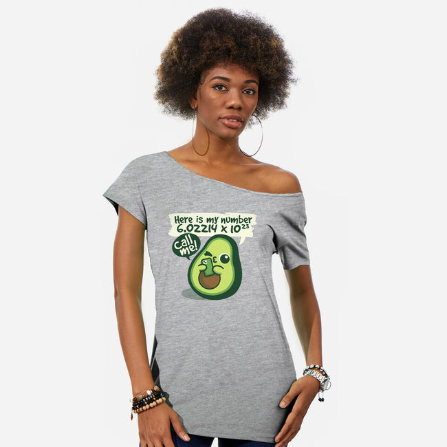 Call Me Avocado Number-Womens-Off Shoulder-Tee-NemiMakeit