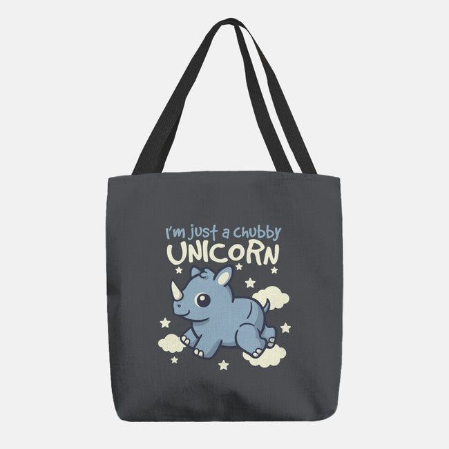 Rhino Chubby Unicorn-None-Basic Tote-Bag-NemiMakeit