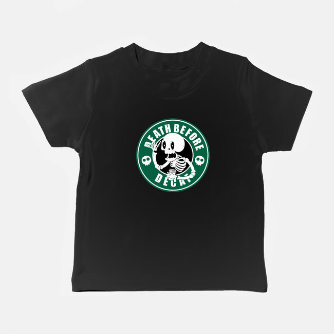 Death Over Decaf-Baby-Basic-Tee-Tri haryadi