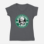 Death Over Decaf-Womens-V-Neck-Tee-Tri haryadi