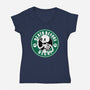 Death Over Decaf-Womens-V-Neck-Tee-Tri haryadi